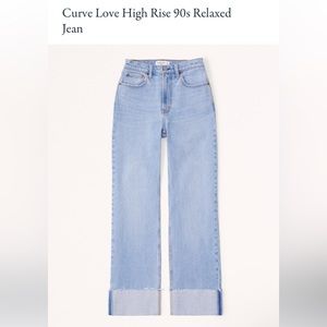 NWOT Abercrombie Curve Love High Rise 90s Relaxed Jean
